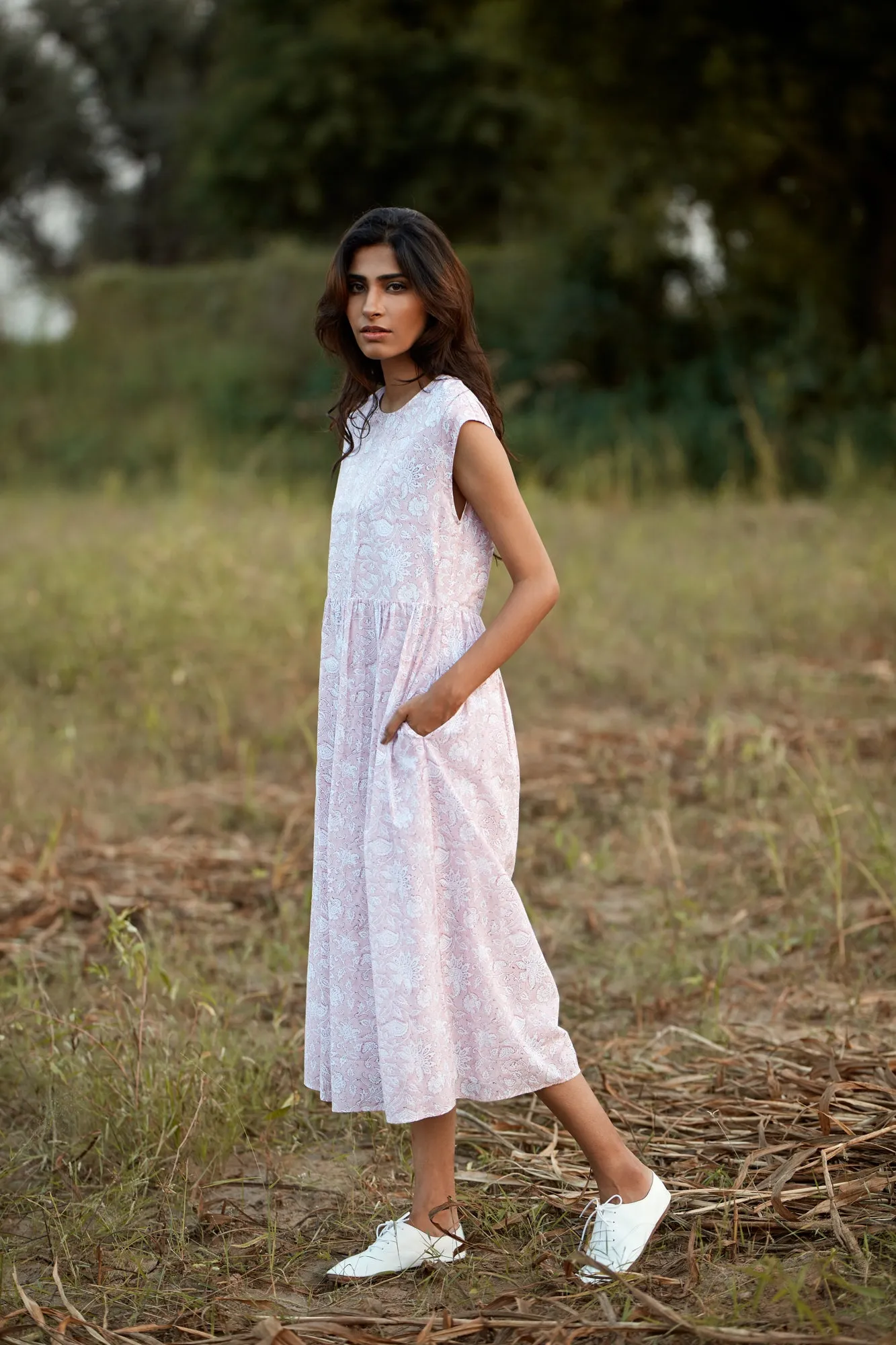Lehar Dress - Floral in Rose