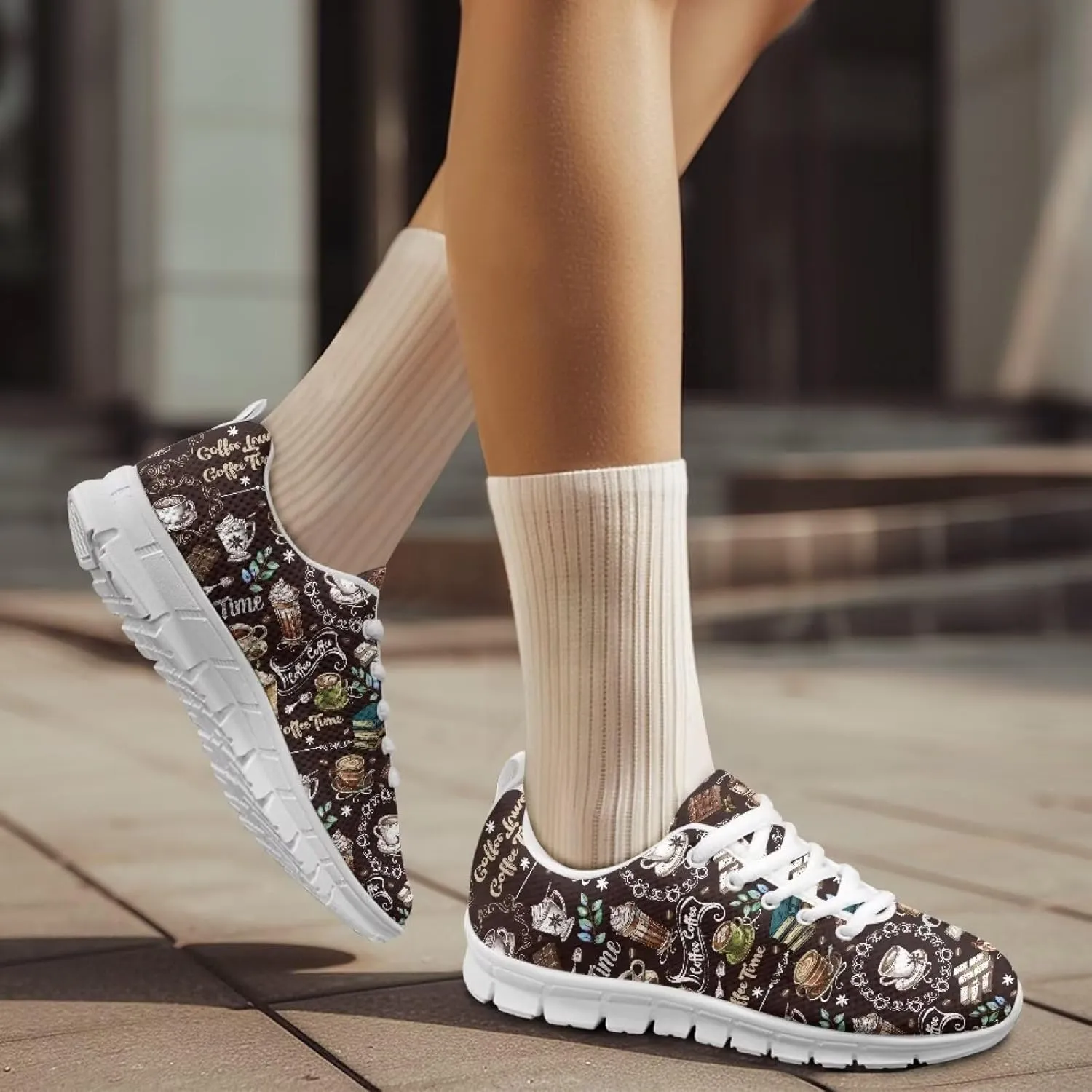 Lightweight Walking Sneakers Women Road Running Tennis Workout Athletic Shoes Non-Slip Breathable Work Shoes for Women Sneakers US 5-12