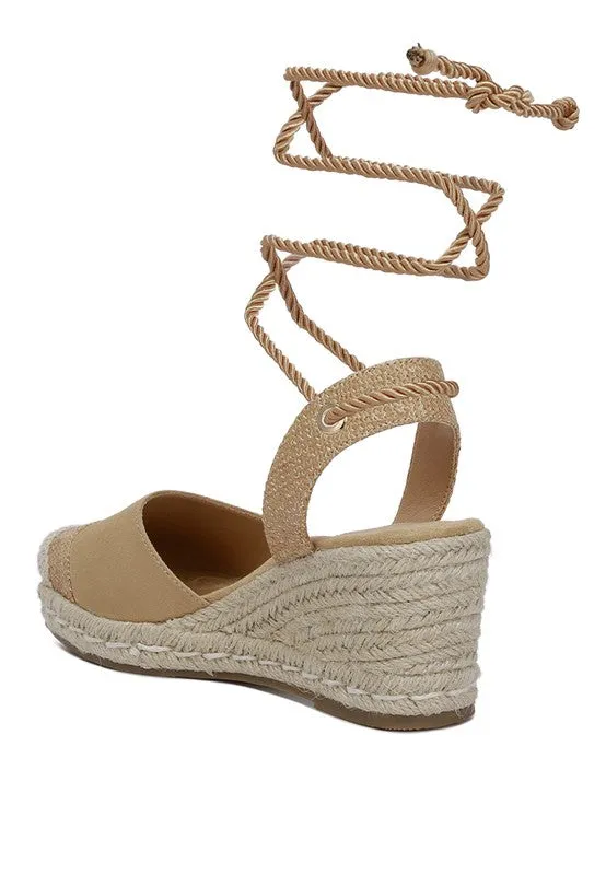 London Rag Aiden Lace-Up Crochet Espadrilles