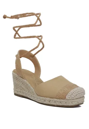 London Rag Aiden Lace-Up Crochet Espadrilles