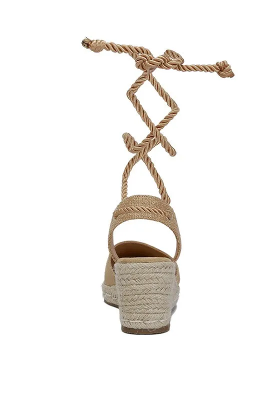 London Rag Aiden Lace-Up Crochet Espadrilles