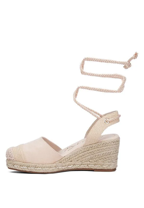 London Rag Aiden Lace-Up Crochet Espadrilles