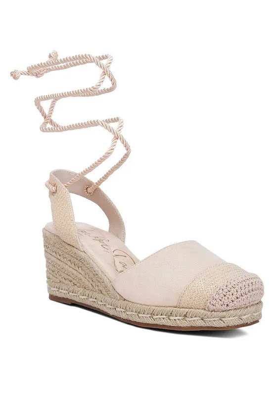 London Rag Aiden Lace-Up Crochet Espadrilles