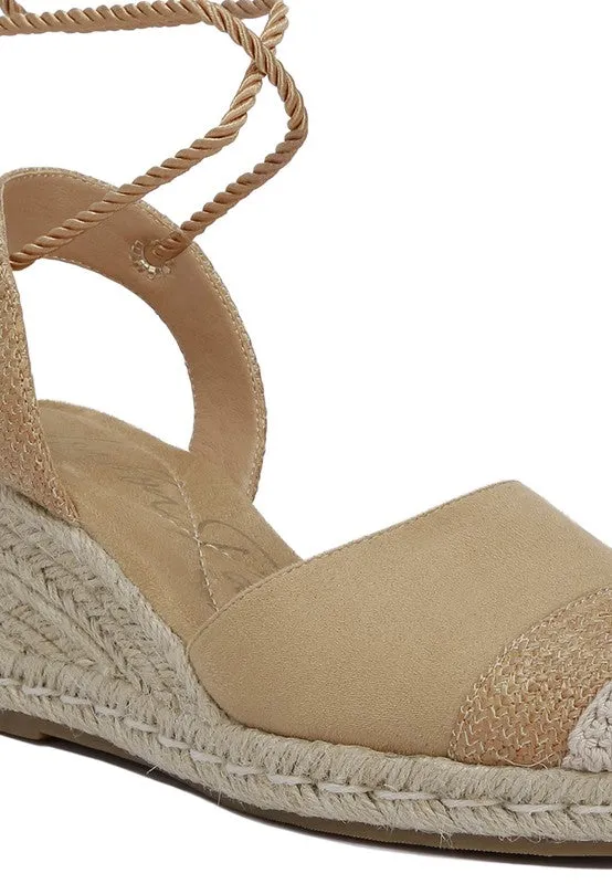 London Rag Aiden Lace-Up Crochet Espadrilles