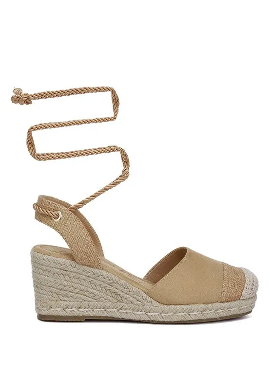 London Rag Aiden Lace-Up Crochet Espadrilles