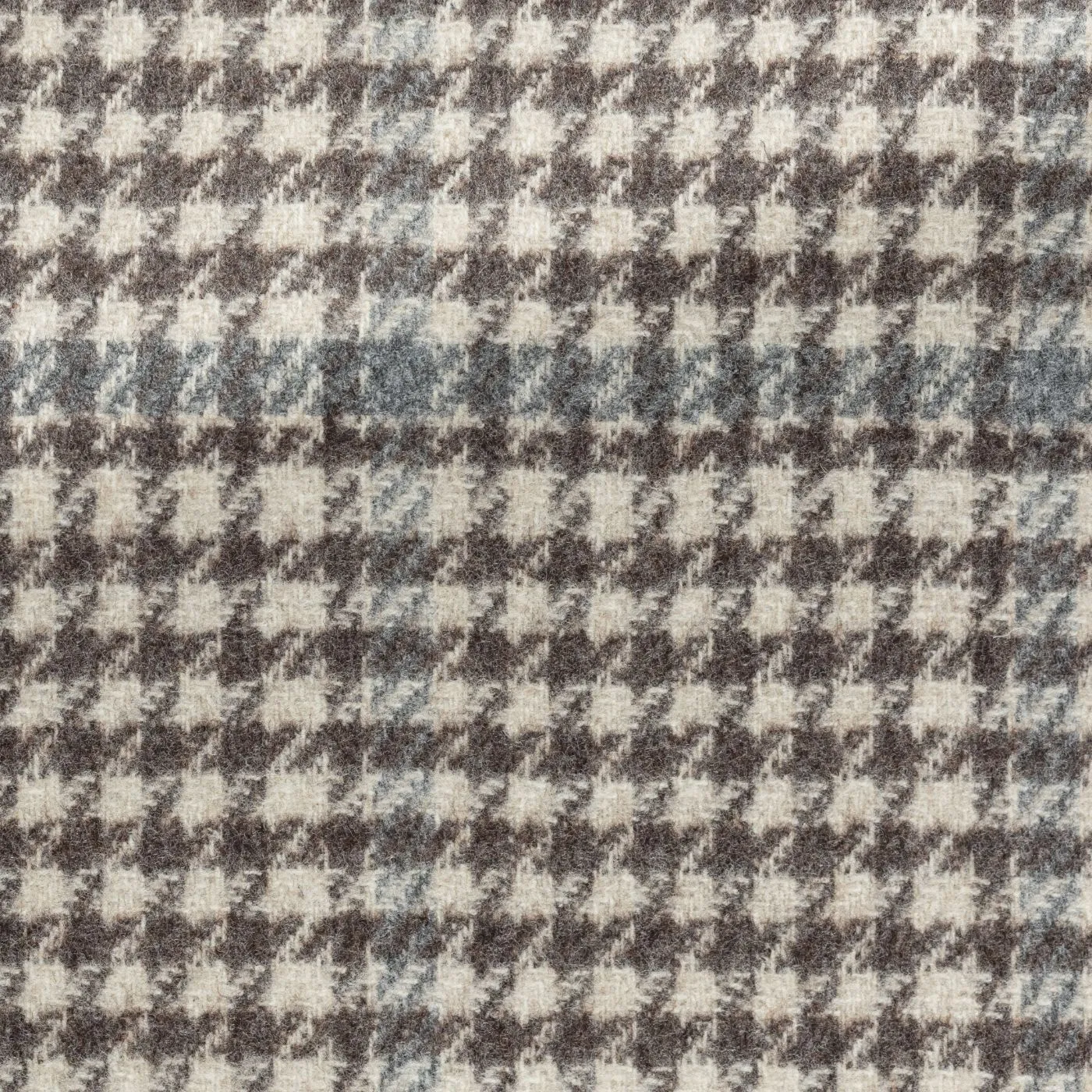 Loro Piana Wish Tan S170 Merino Wool & Cashmere Houndstooth with Light Grey Windowpane