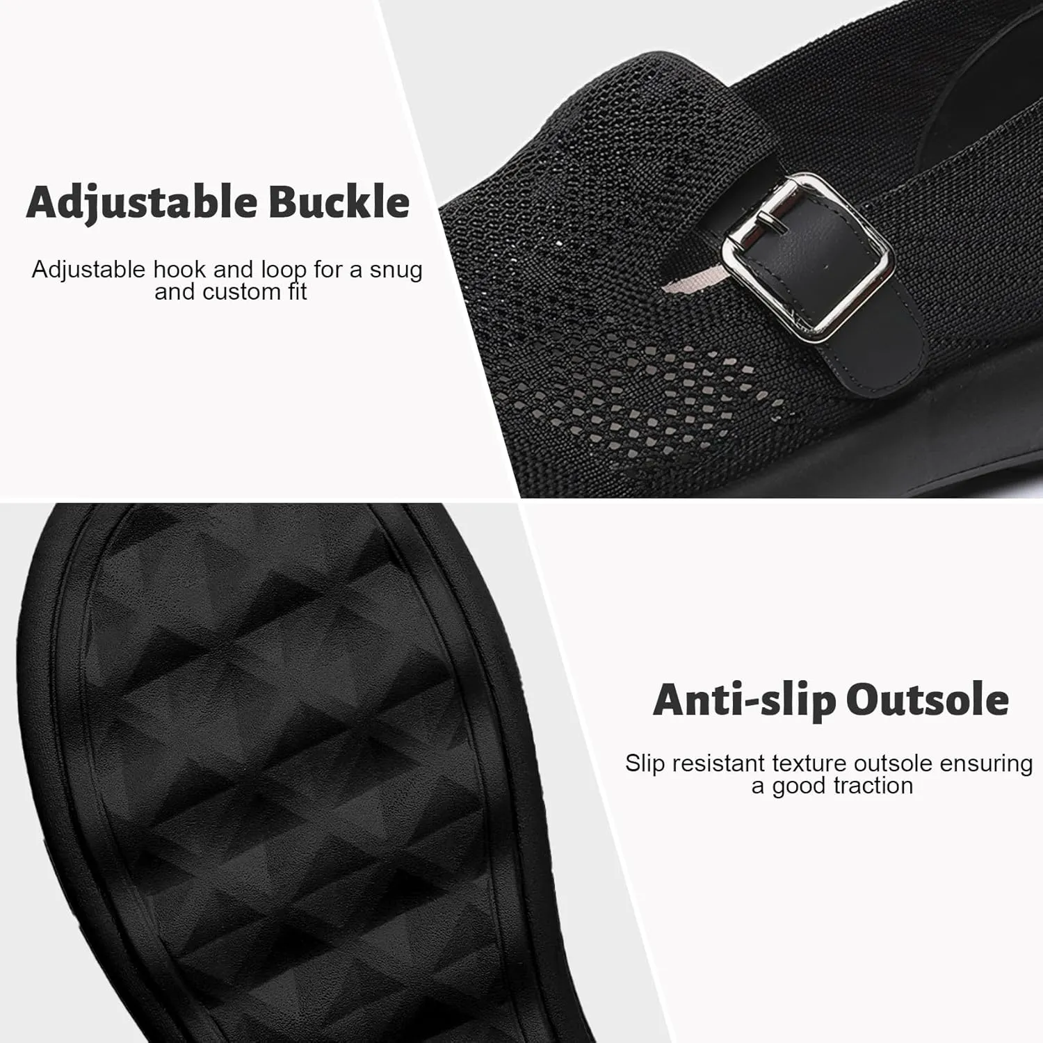 Mary Jane Shoes Women with Adjustable Strap Comfortable for Dressy Office Work Casual Ballet Flats Shoes for Women Round Toe Walking Shoes