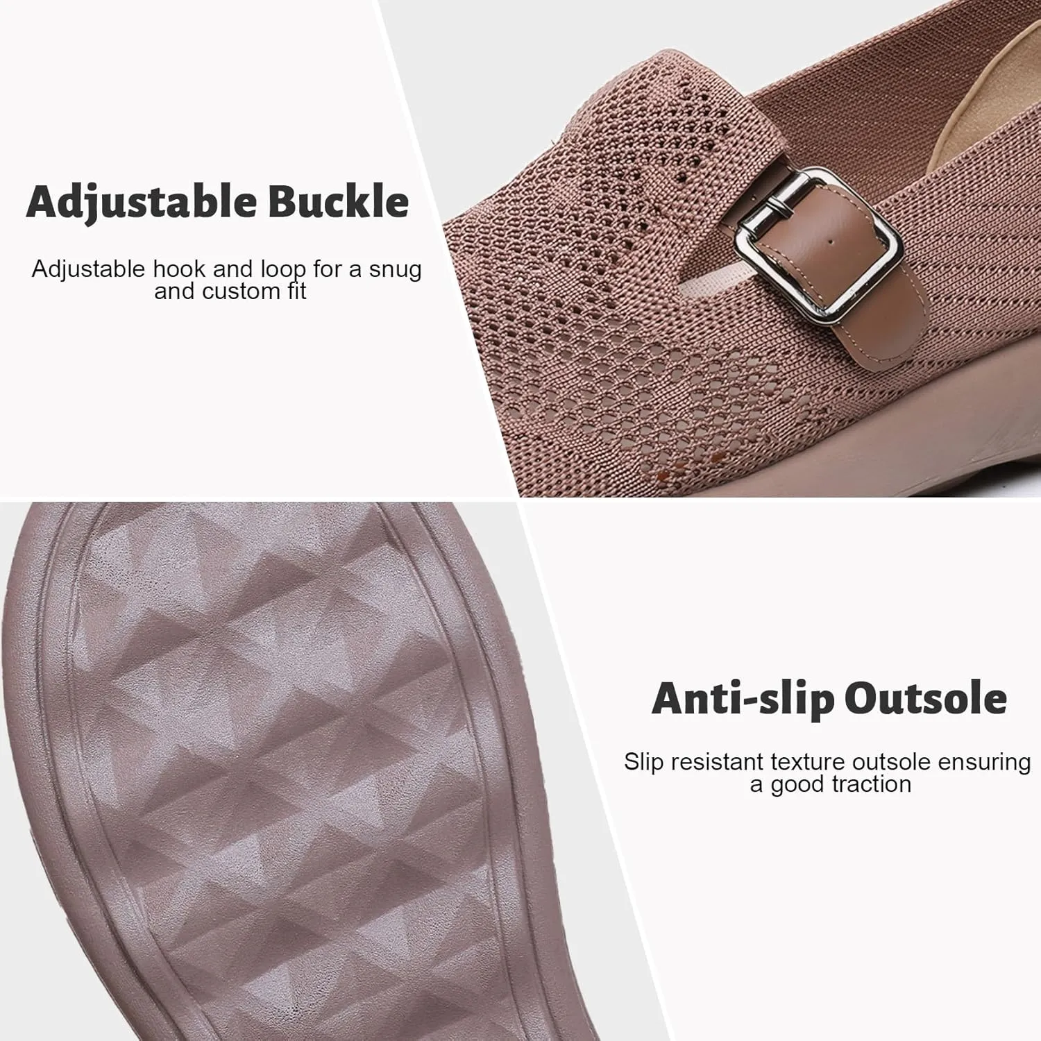 Mary Jane Shoes Women with Adjustable Strap Comfortable for Dressy Office Work Casual Ballet Flats Shoes for Women Round Toe Walking Shoes