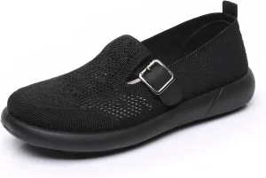 Mary Jane Shoes Women with Adjustable Strap Comfortable for Dressy Office Work Casual Ballet Flats Shoes for Women Round Toe Walking Shoes