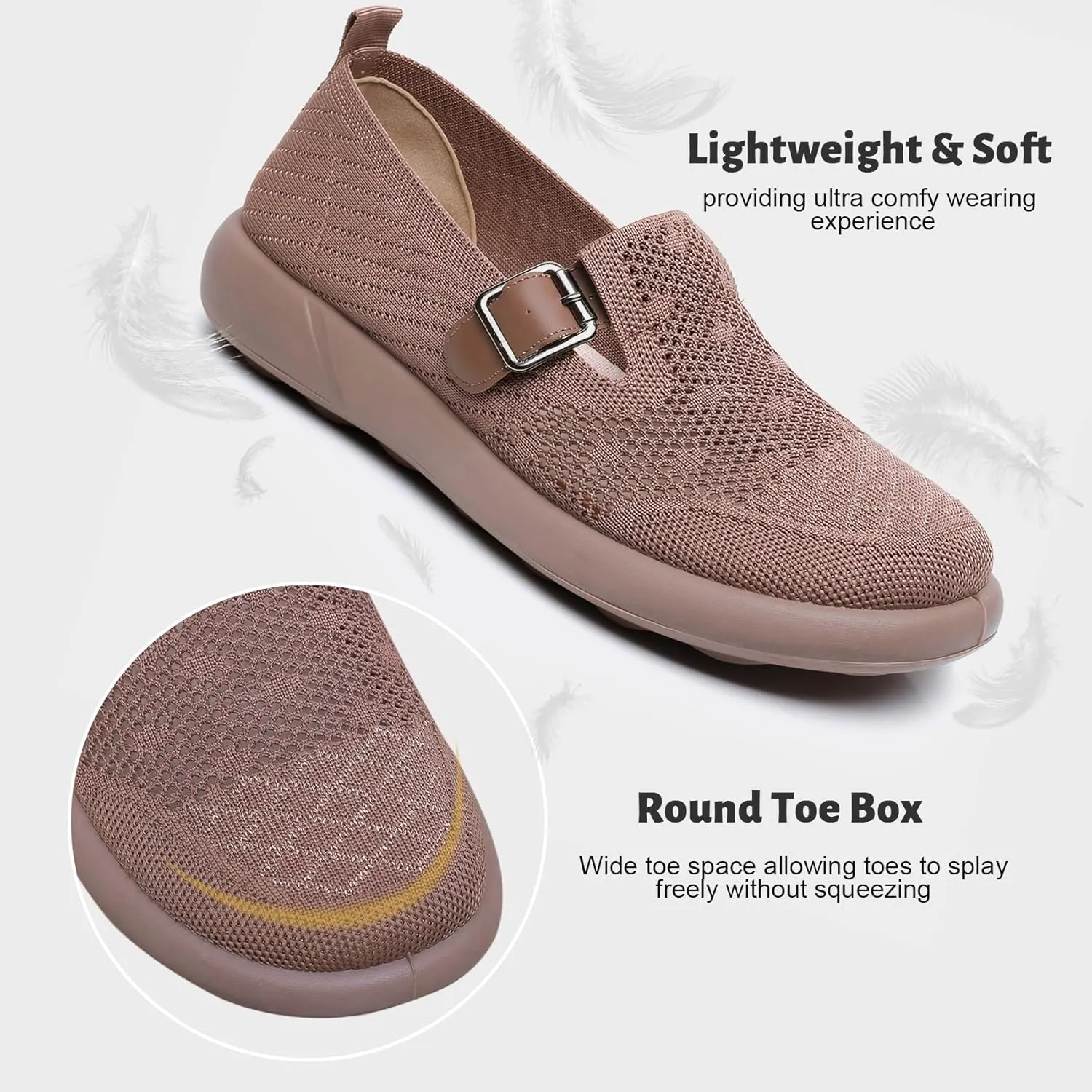 Mary Jane Shoes Women with Adjustable Strap Comfortable for Dressy Office Work Casual Ballet Flats Shoes for Women Round Toe Walking Shoes
