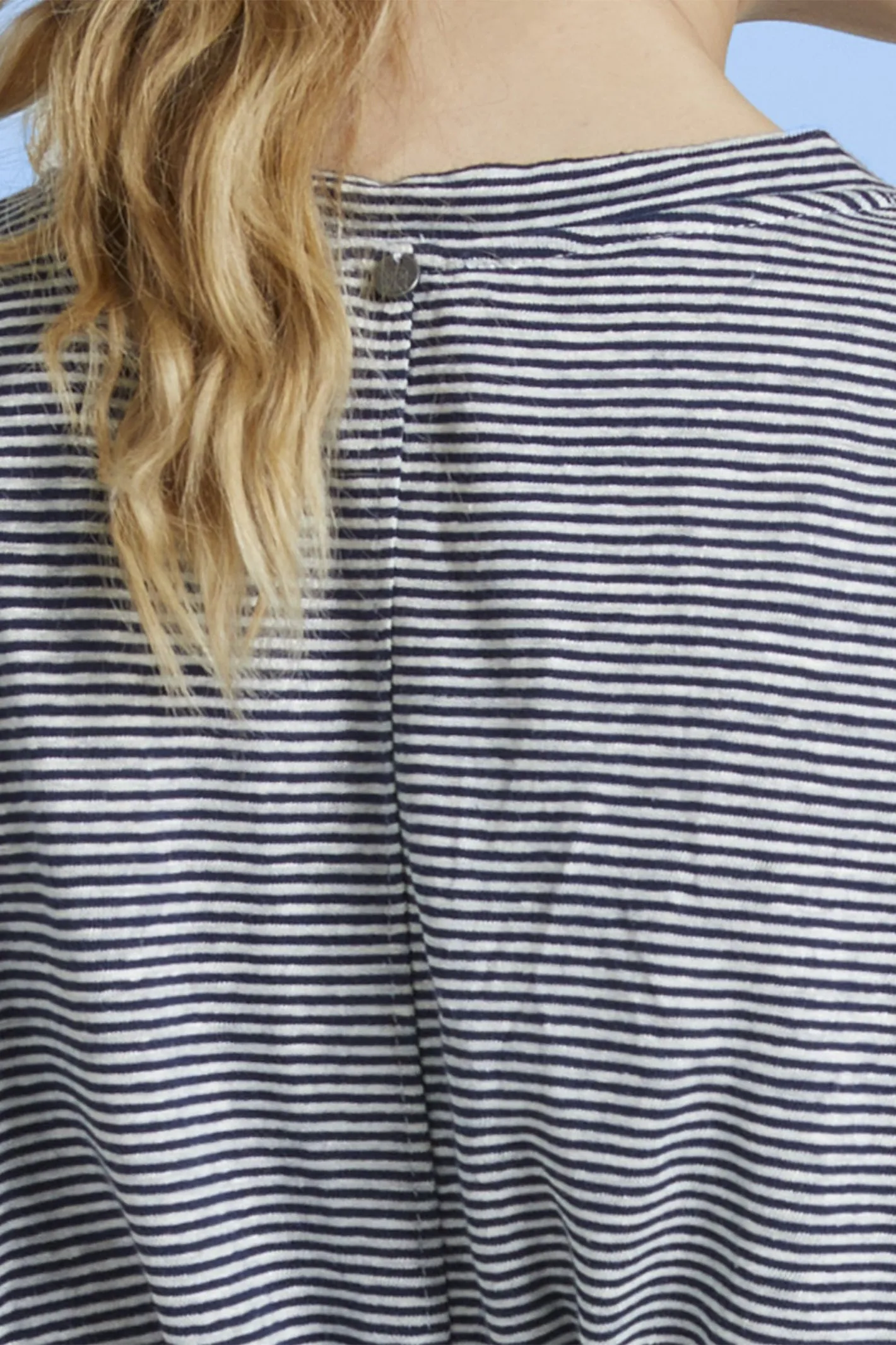 Mat De Misaine Dress Ecru Marine Blue Stripe Rimatara-248R 1121