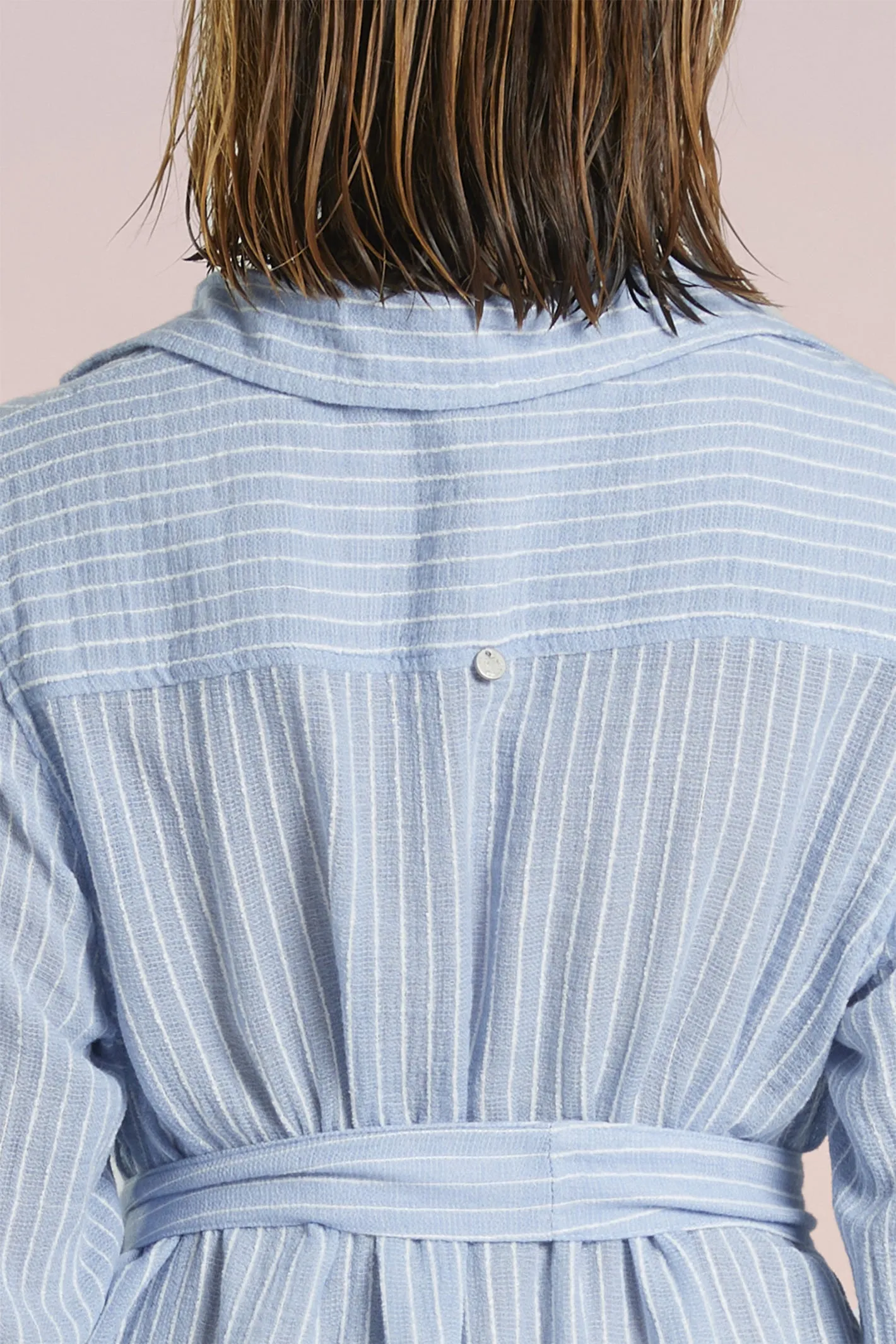 Mat De Misaine Shirt Dress Raye Blue Stripe Nuage Recif-4188 R222
