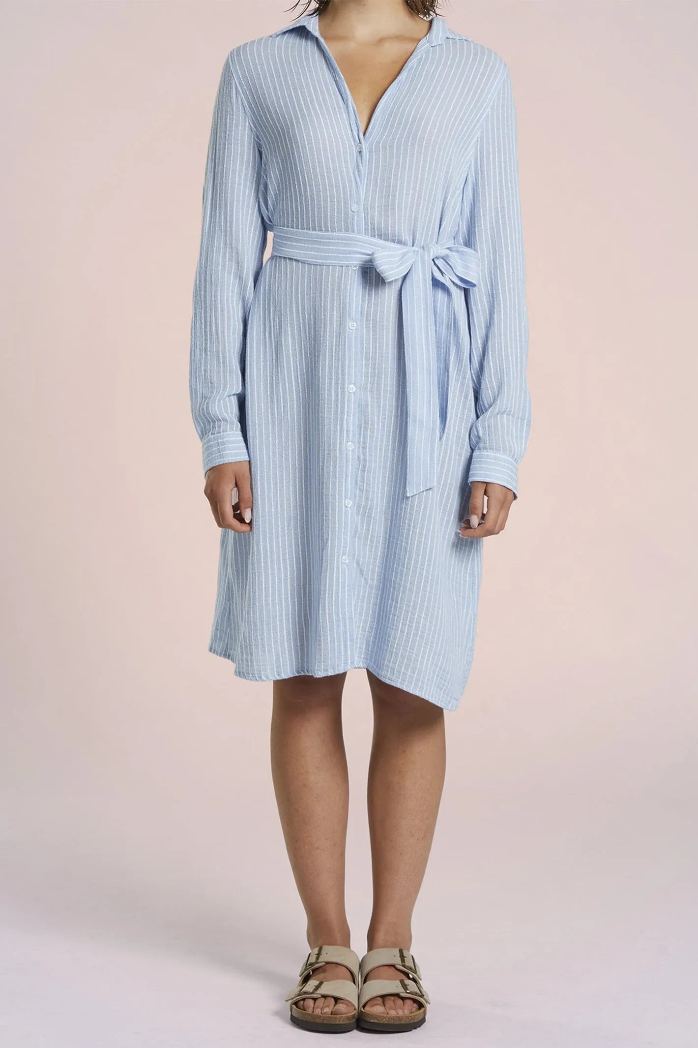 Mat De Misaine Shirt Dress Raye Blue Stripe Nuage Recif-4188 R222