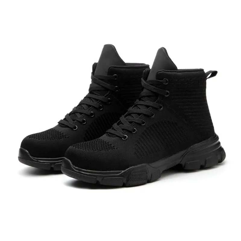 Men Safety Shoes with Metal Toe / Work Boots with Steel Toe / Waterproof Breathable Sneakers