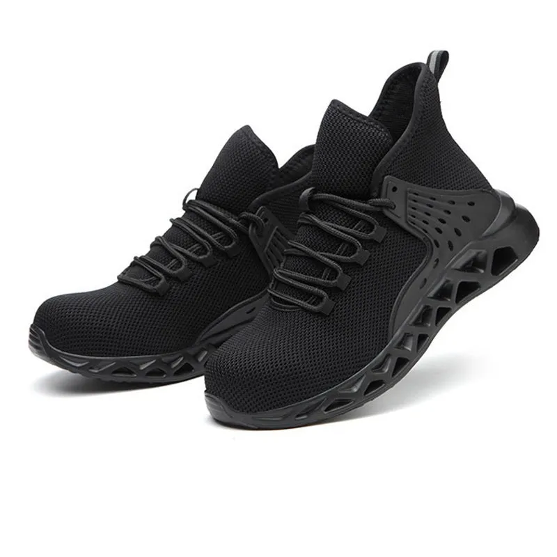 Men Safety Shoes with Metal Toe / Work Boots with Steel Toe / Waterproof Breathable Sneakers