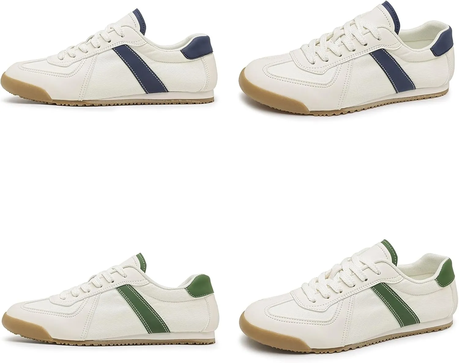 Mens Fashion Breathable Suede Leather Lace Up Flats Sneakers Low Top Vintage Non Slip Round Toe Walking Daily Tennis Skate Shoes