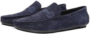 Men's Loafers Faux Leather Stitching Details Suede Vamp Rubber Sole Flat Heel Comfortable Lightweight Classic Fashion Slip On