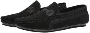 Men's Loafers Faux Leather Stitching Details Suede Vamp Rubber Sole Flat Heel Comfortable Lightweight Classic Fashion Slip On