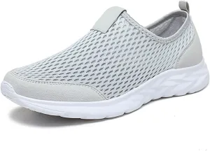 Mens Walking Running Shoes Arch Support Mesh Non Slip Shoes Lightweight Soft No Lace Shoe Casual Breathable Comfortable Classic Basic Sneakers Seasonal Hollowed Out Tennis Outdoor Beach Sports Flats