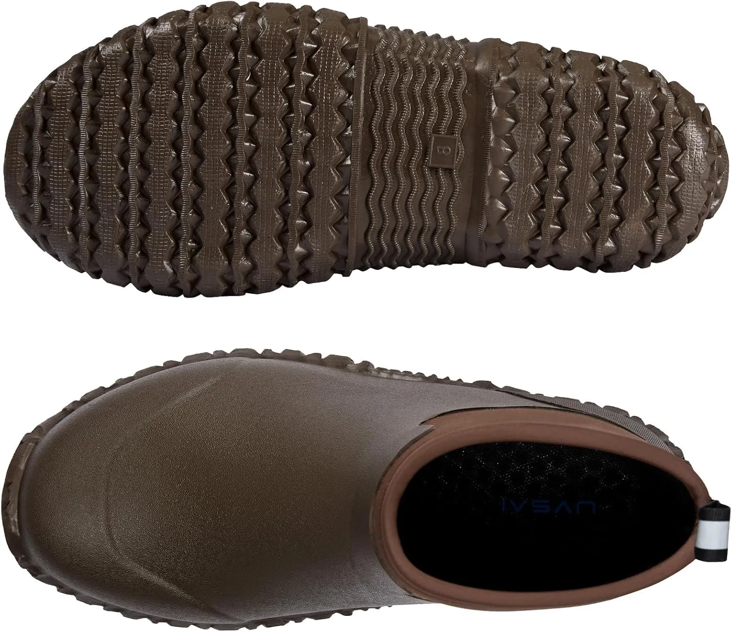 Men's Waterproof 5.3-inch Ankle High Garden Shoes Rain Boots Slip-On Footwear for Gardening Farming Lawn Care Yard Work