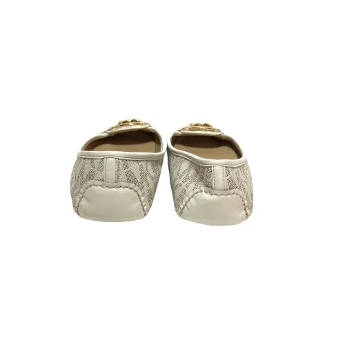 Michael Kors Vanilla Monogram Fulton Moccasin Flats | Pre Loved |