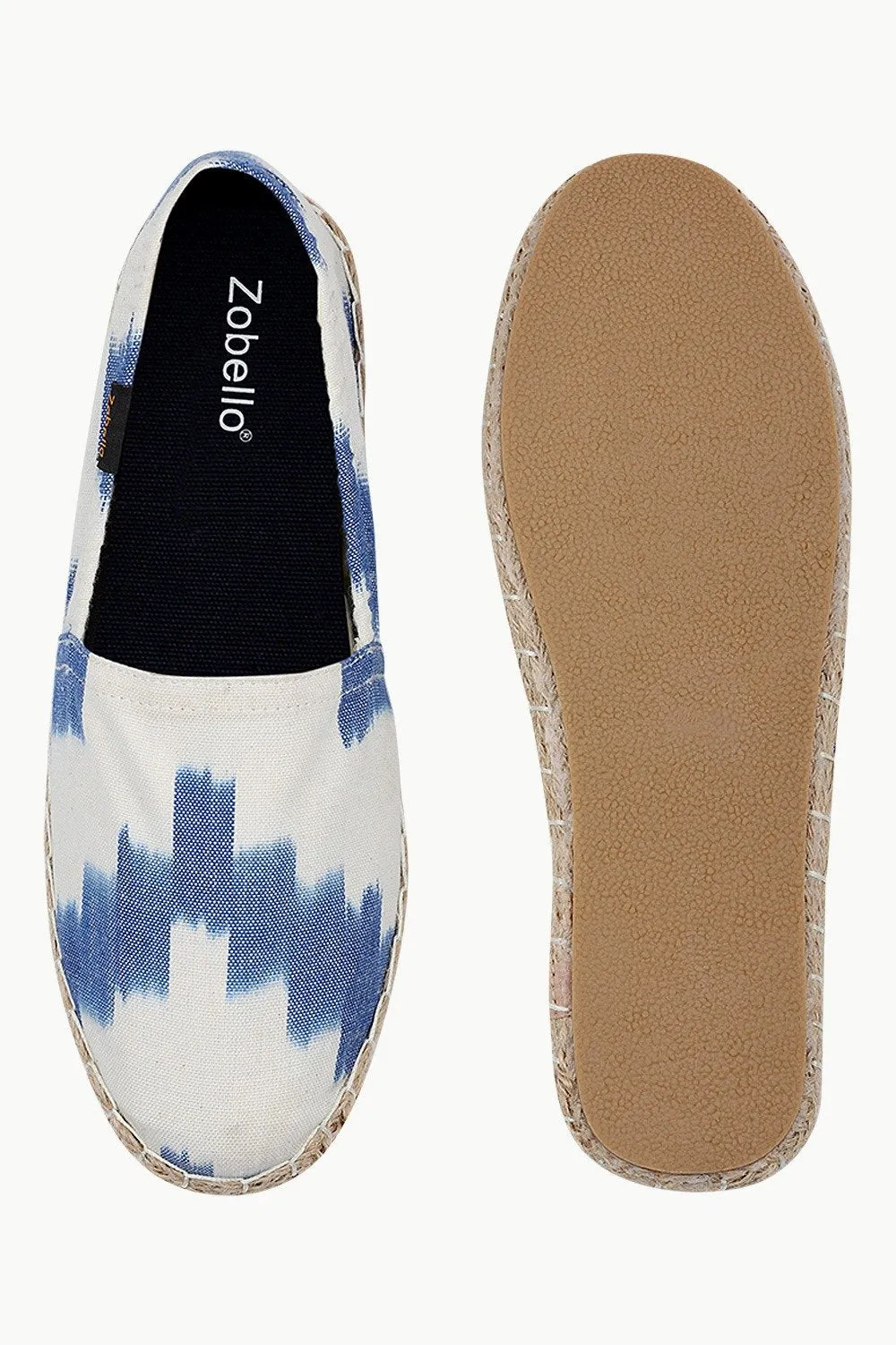 Navy Ikat Weave Espadrilles