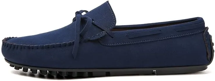 New Mens Loafers Suede Vegan Leather Moccasins Driving Loafers Anti-Slip Comfortable Resistant Fashion Slip On