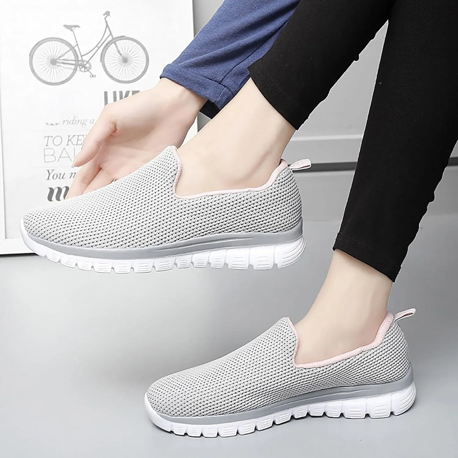 Platform Sneakers for Women 6 Wide Tenis De Mujer para Trabajo Antideslizante D Bota Womens Shoes Casual Fall Slip On Women's Sneakers Wide Width Zapatillas Ortopedicas Cerradas Y Anchas para Mujer