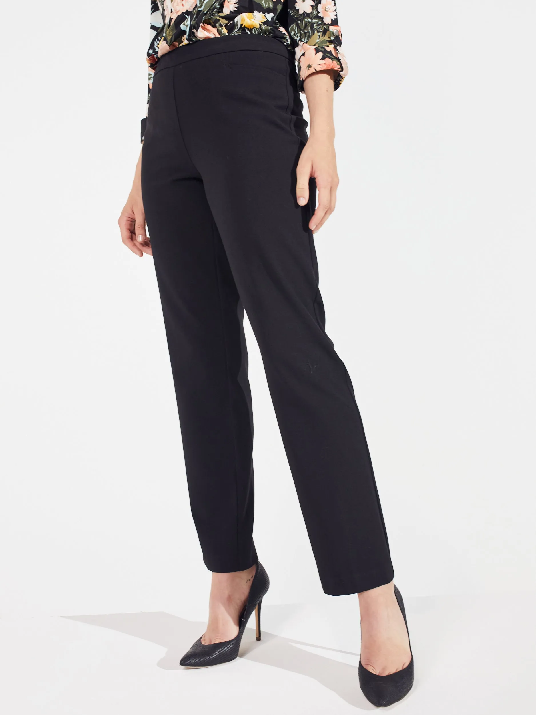 Pull On Tummy Control Pants With L Pockets -Short