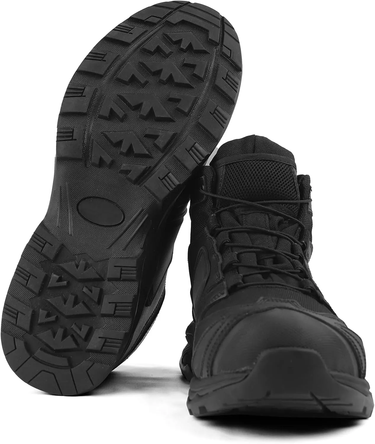 QUNLON Waterproof Hiking Boots for Men Lightweight Ankle Walking Boots Breathable Outdoor Trekking Shoes