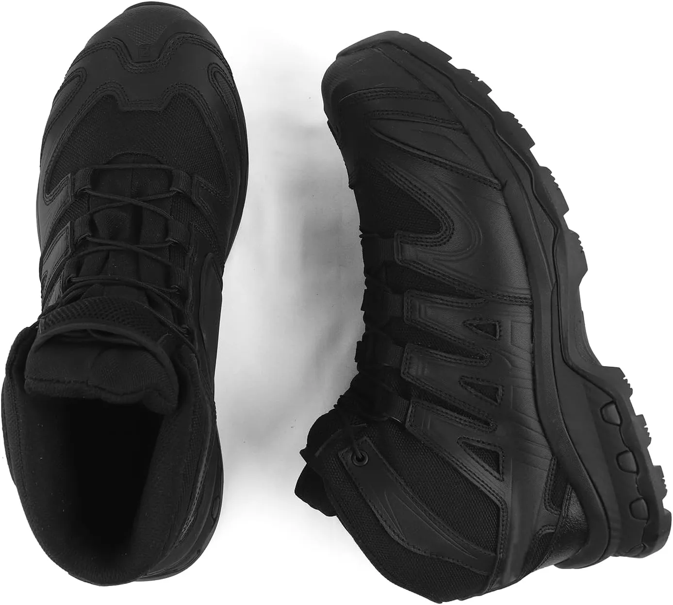 QUNLON Waterproof Hiking Boots for Men Lightweight Ankle Walking Boots Breathable Outdoor Trekking Shoes