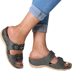 Sandals Women Comfortable, Womens Sandals Premium Orthopedic Open Toe Sandals Retro Anti-Slip Breathable