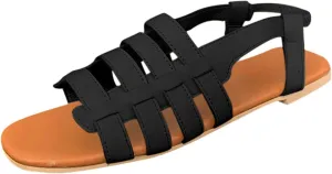Sandals Women Dressy Summer Flat Retro Anti-Slip Orthopedic Sandals Breathable Pluse Size Summer Beach Sandals
