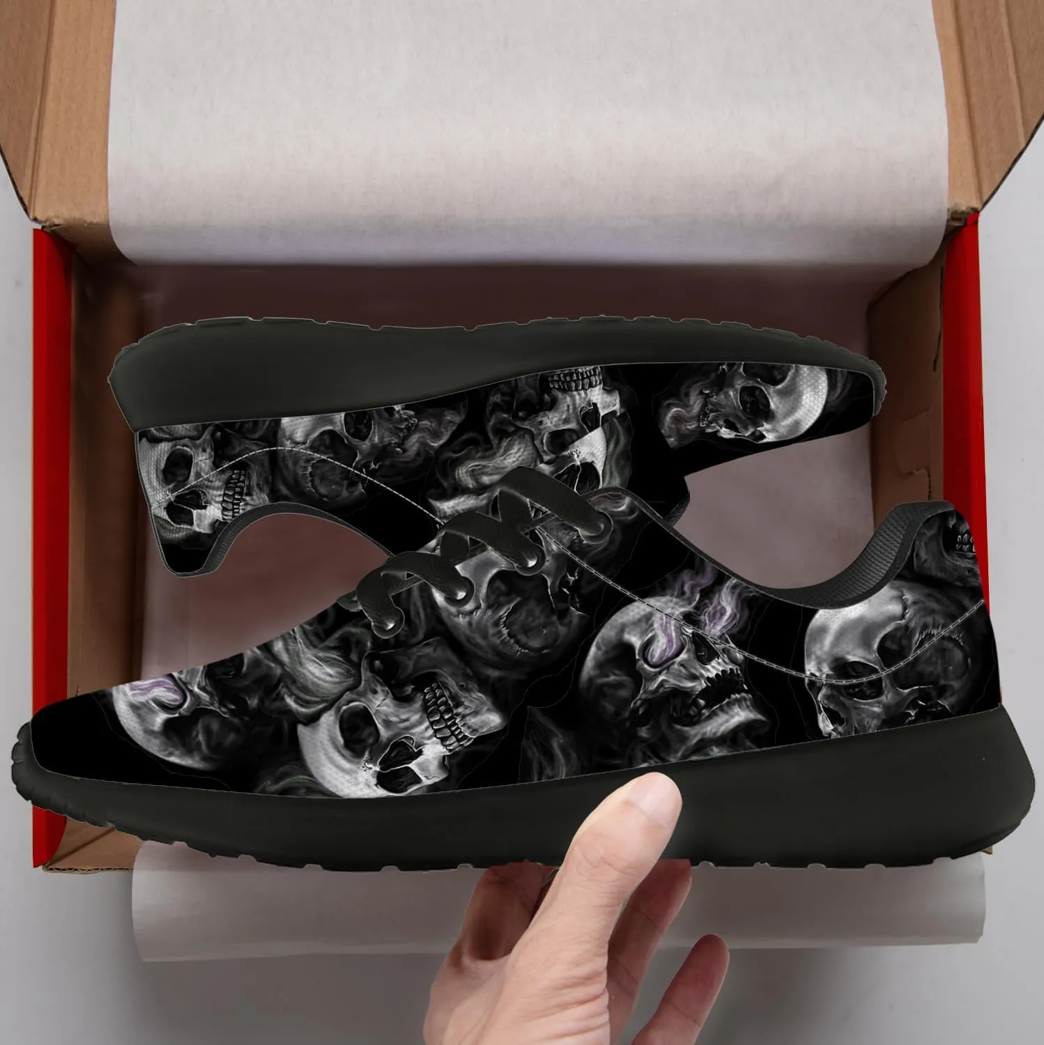 Skull Shoes for Women Men Running Shoes Lightweight Tennis Sneakers Gifts for Him Her