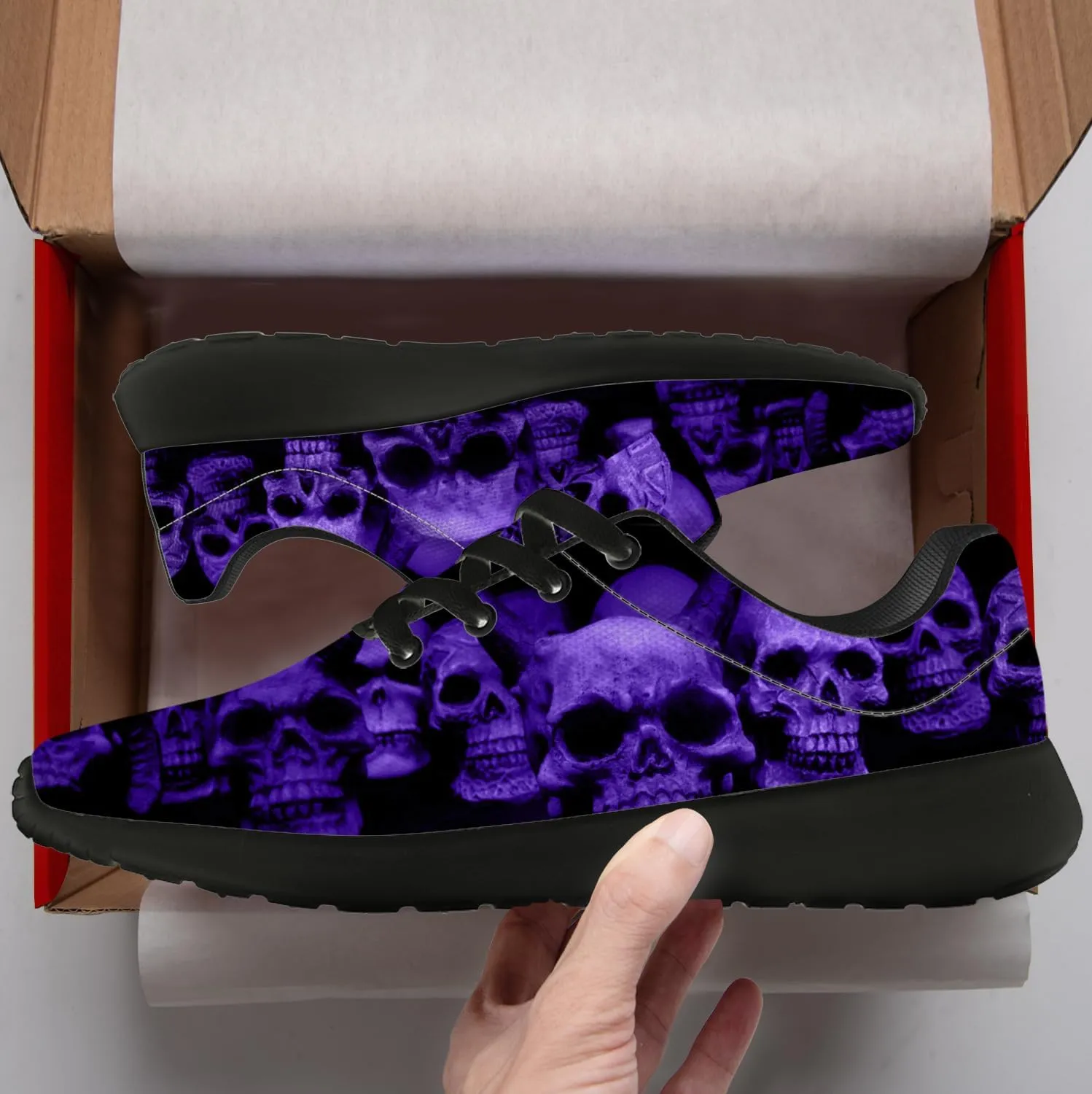 Skull Shoes for Women Men Running Shoes Lightweight Tennis Sneakers Gifts for Him Her