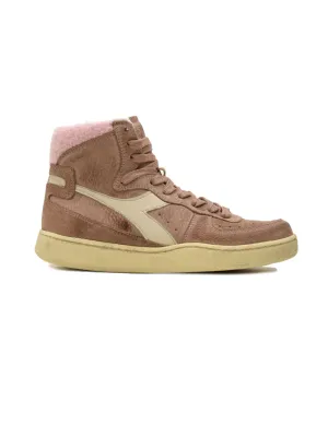 Sneakers Donna MI Basket Shearling Marrone