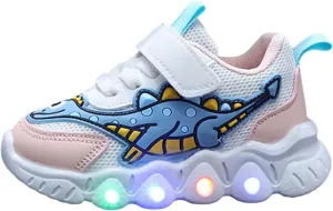 Sneakers for Girls Light Up Breathable Running Cute Shoes Boys Sneakers Anti-Slip Lace Up Girls Walking Sports Shoes