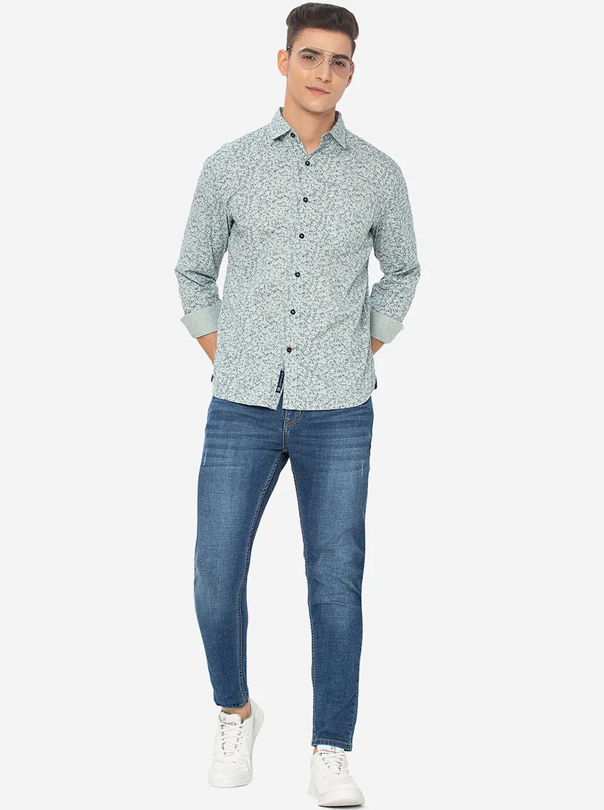 Stone Blue Washed Rider Fit Jeans | JadeBlue