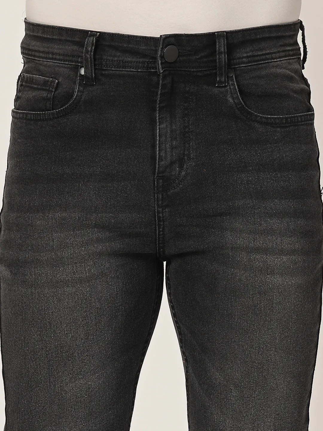 Style Quotient Men Black Regular Fit Mid Rise Stretchable Jeans