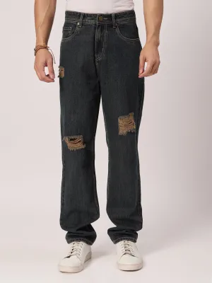 Style Quotient Men Blue Relaxed Fit High Rise Cotton Jeans