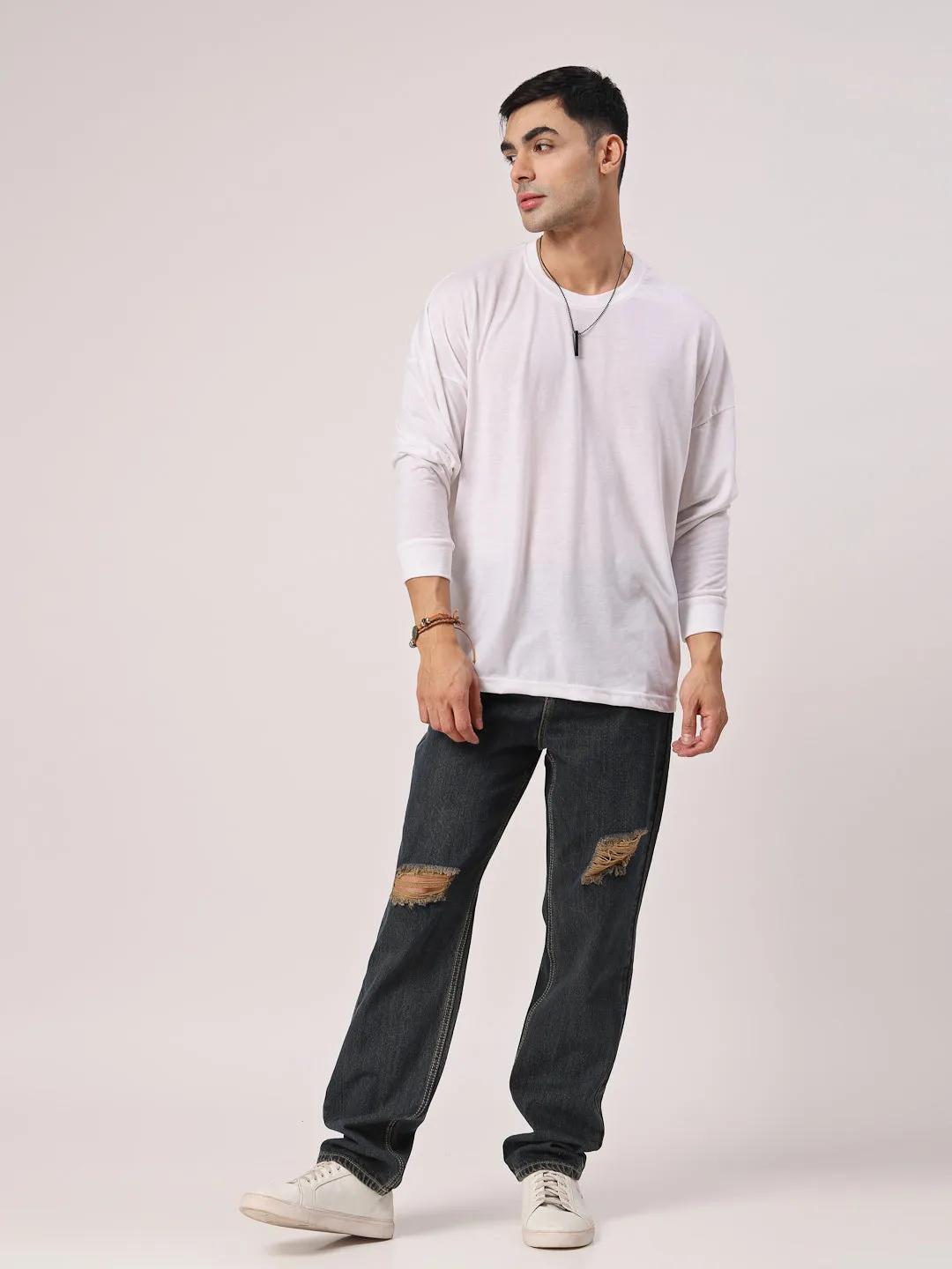 Style Quotient Men Blue Relaxed Fit High Rise Cotton Jeans