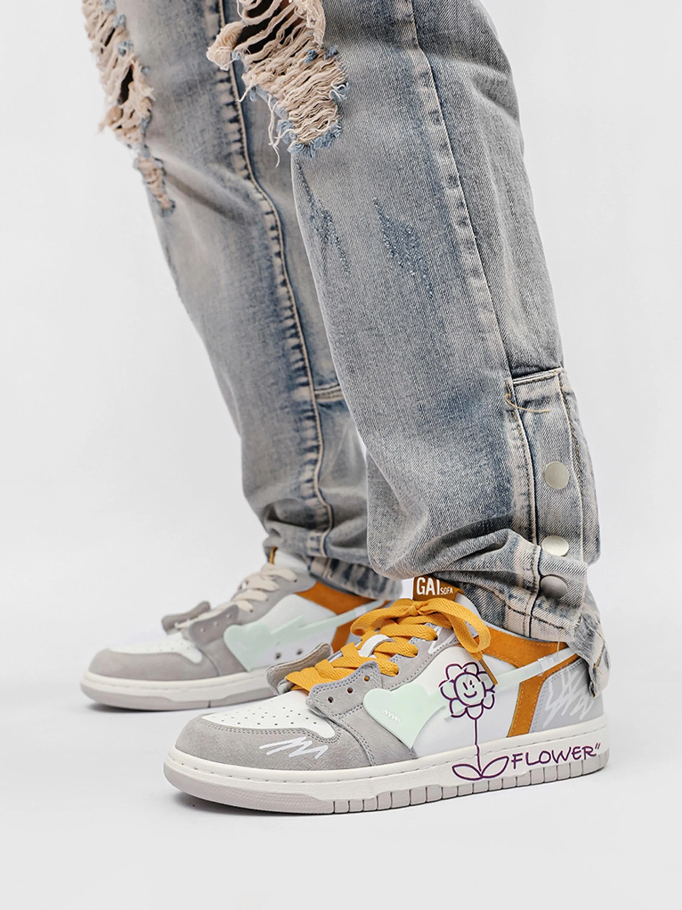Sunflower Hip-Hop Skate Shoes