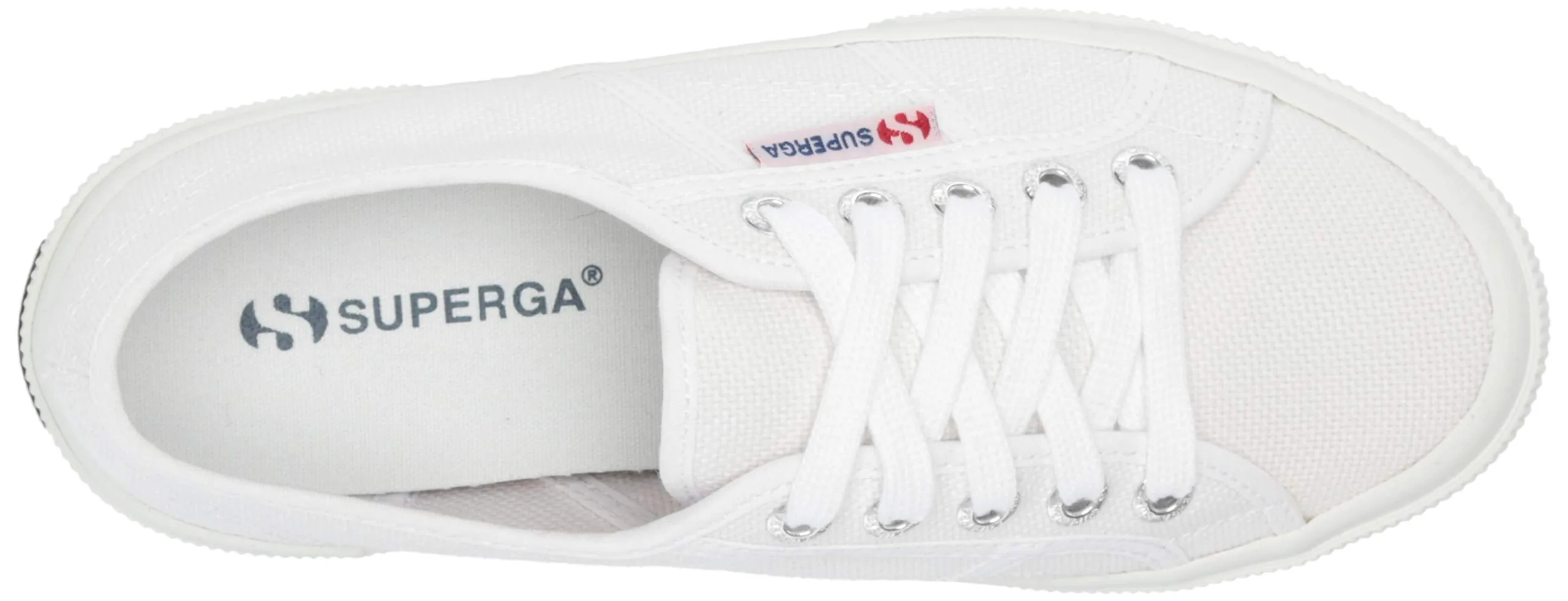 Superga 2750 Cotu Classic Unisex Lace Up Rounded Toe Fashion Shoe Sneaker White