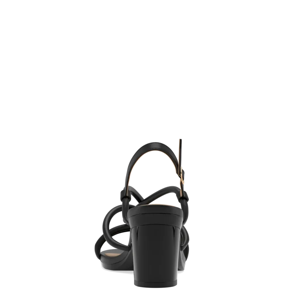 The Capri - Coal Vegan Leather 3 Block