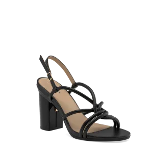 The Capri - Coal Vegan Leather 4 Block