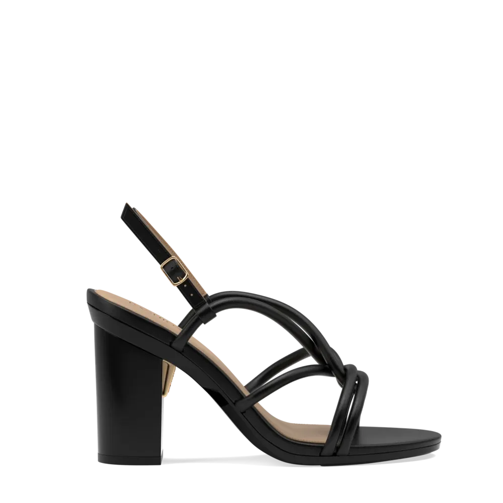 The Capri - Coal Vegan Leather 4 Block