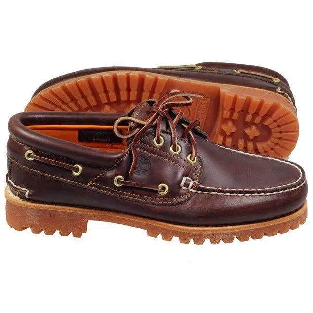 Timberland Boots Mens 3 Eye Classic Lug Boat Shoe Brown