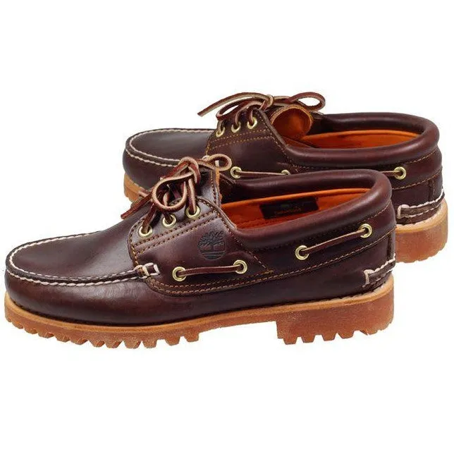 Timberland Boots Mens 3 Eye Classic Lug Boat Shoe Brown