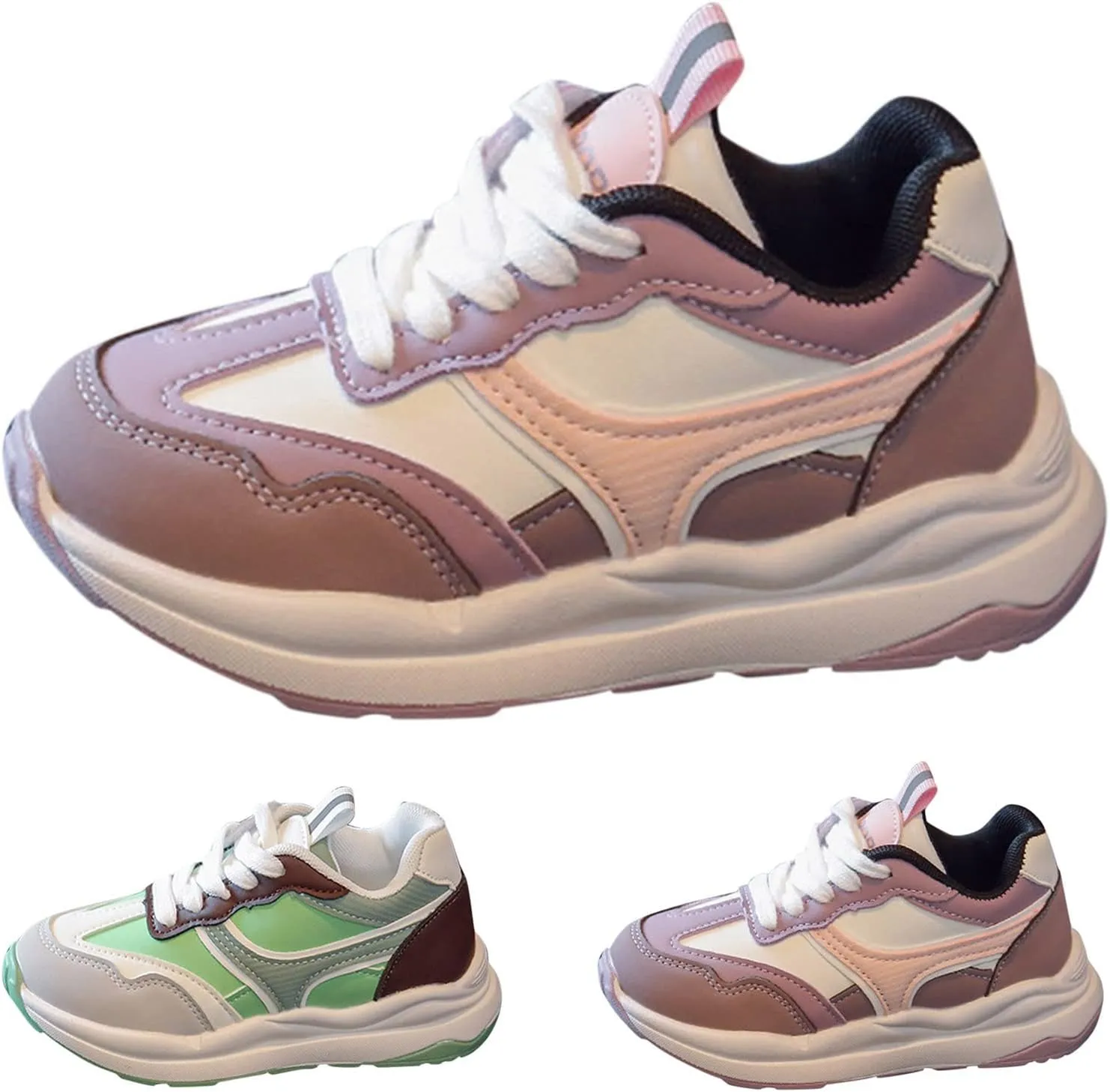 Toddler Cute Shoes Fashion All Seasons Children Spors Shoes for Boys and Girls Flat Bottom Flat Bottom Sneakers