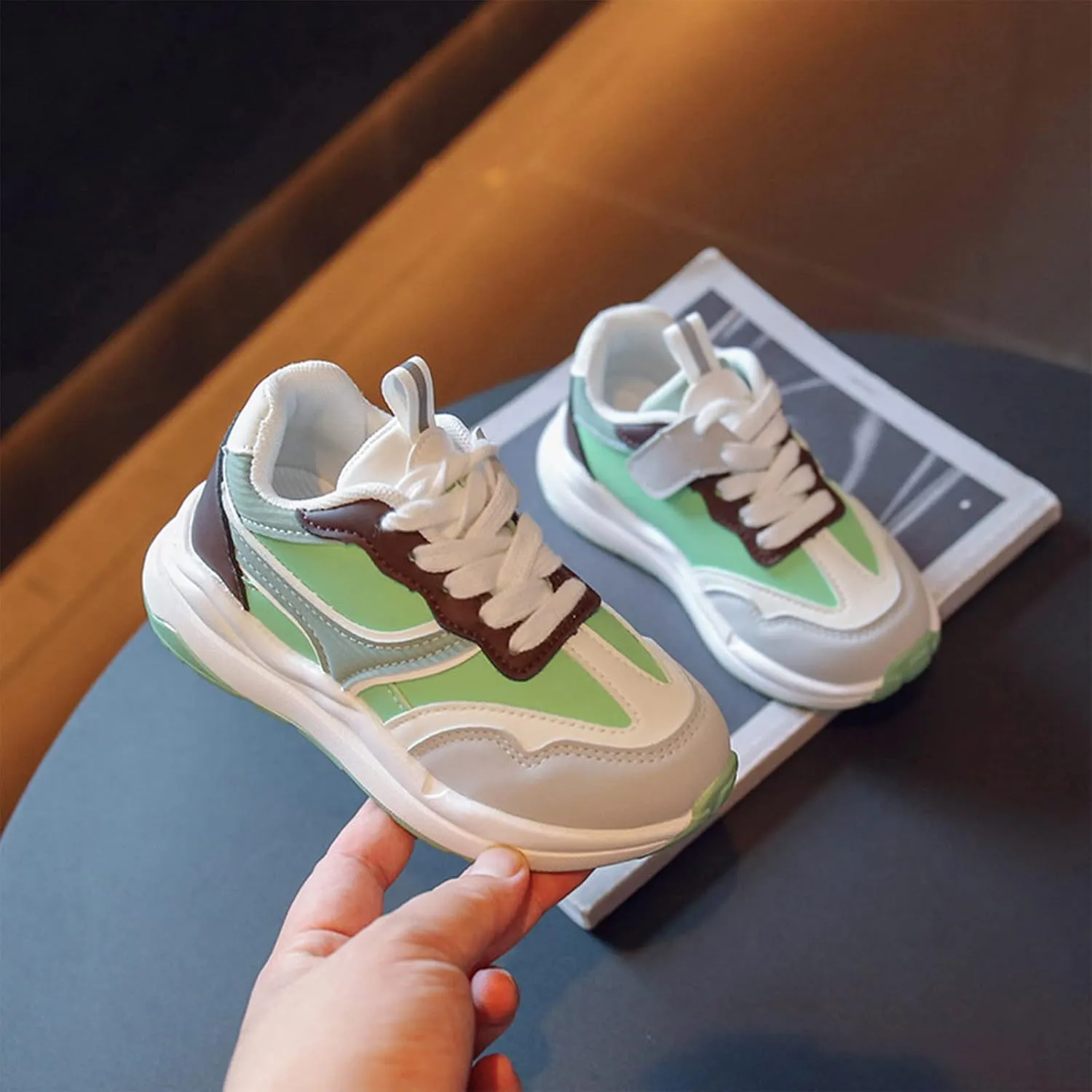 Toddler Cute Shoes Fashion All Seasons Children Spors Shoes for Boys and Girls Flat Bottom Flat Bottom Sneakers